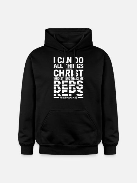Inspiration chrétienne Philippiens 4:13 - Sweat à capuche Softstyle® Gildan Unisexe - noir