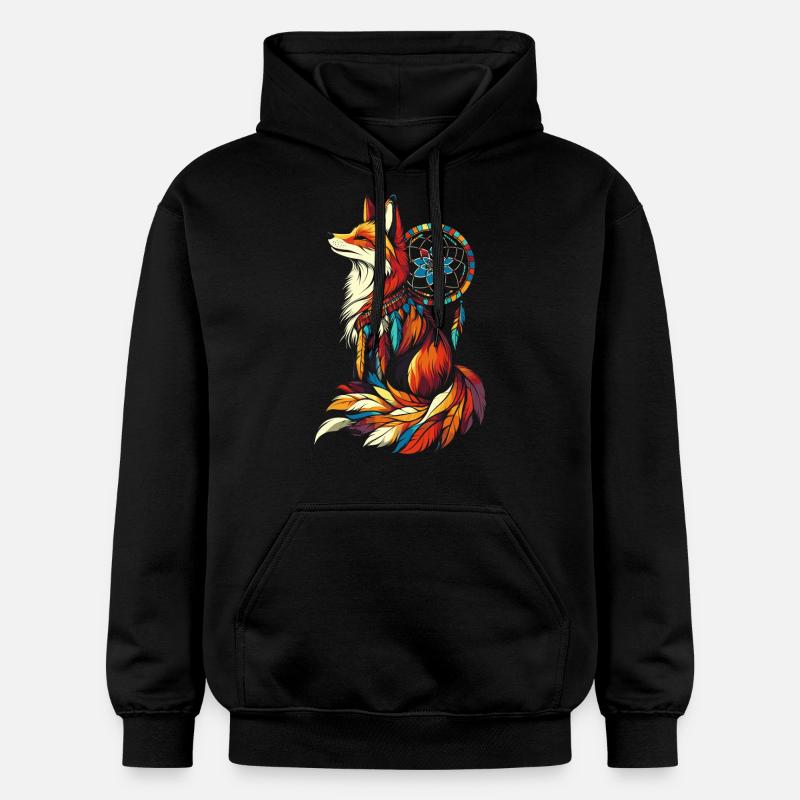 Attrape-rêves Fox - Sweat à capuche Softstyle® Gildan Unisexe - noir