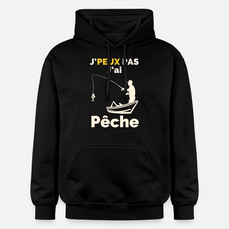 J'Peux pas j'ai pêche - Sweat à capuche Softstyle® Gildan Unisexe - noir