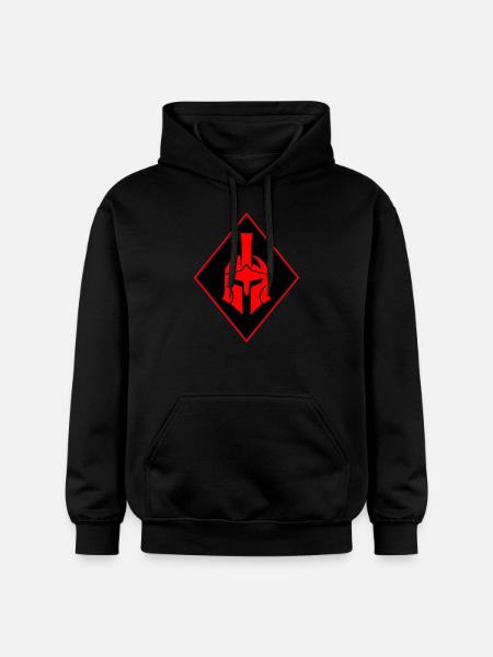 Spartan Helmet Logo Gladiator - Gildan Unisex Softstyle® Midweight Hoodie - black