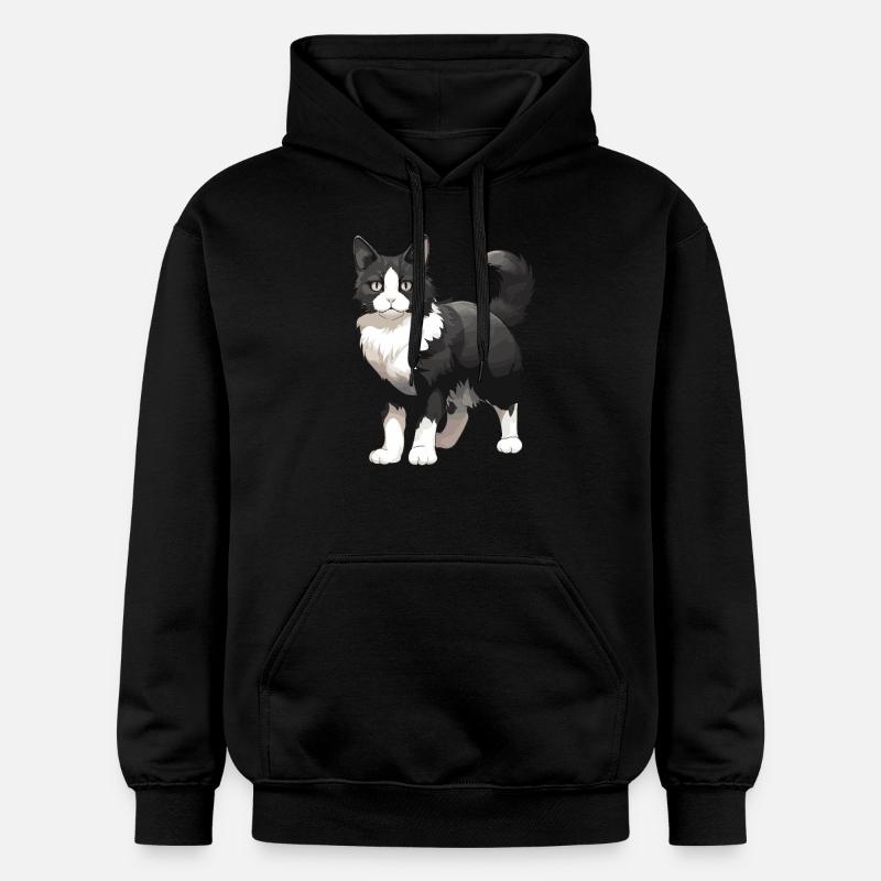 Animal Chat - Sweat à capuche Softstyle® Gildan Unisexe - noir