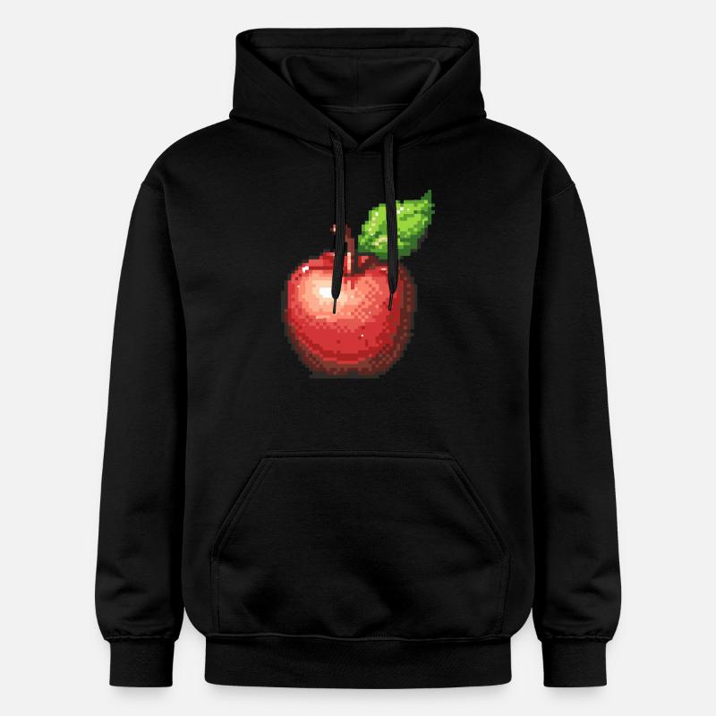 Icône Apple Pixel - Sweat à capuche Softstyle® Gildan Unisexe - noir