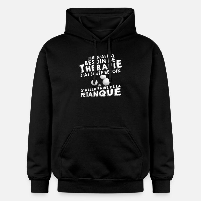 Therapie petanque - Sweat à capuche Softstyle® Gildan Unisexe - noir