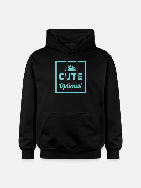 Babysprüche - cute optimist - Gildan Unisex Softstyle® Midweight Hoodie - Schwarz