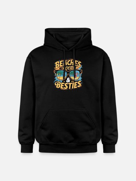 Girls' Vacation – Beaches, Drinks, Girlfriends - Gildan Unisex Softstyle® Midweight Hoodie - black