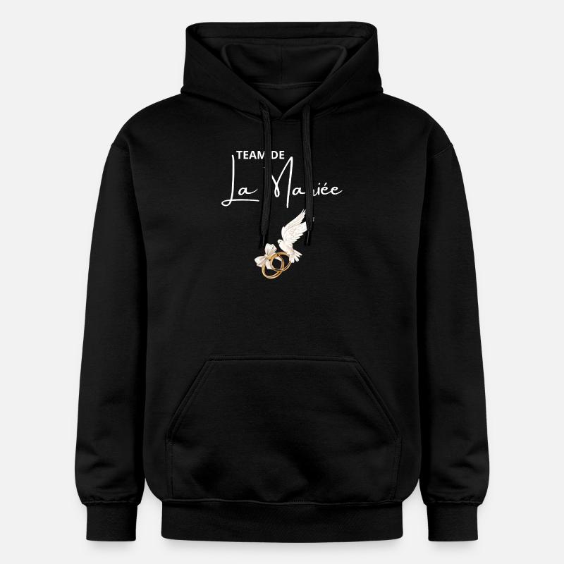 Team de La mariée - Sweat à capuche Softstyle® Gildan Unisexe - noir