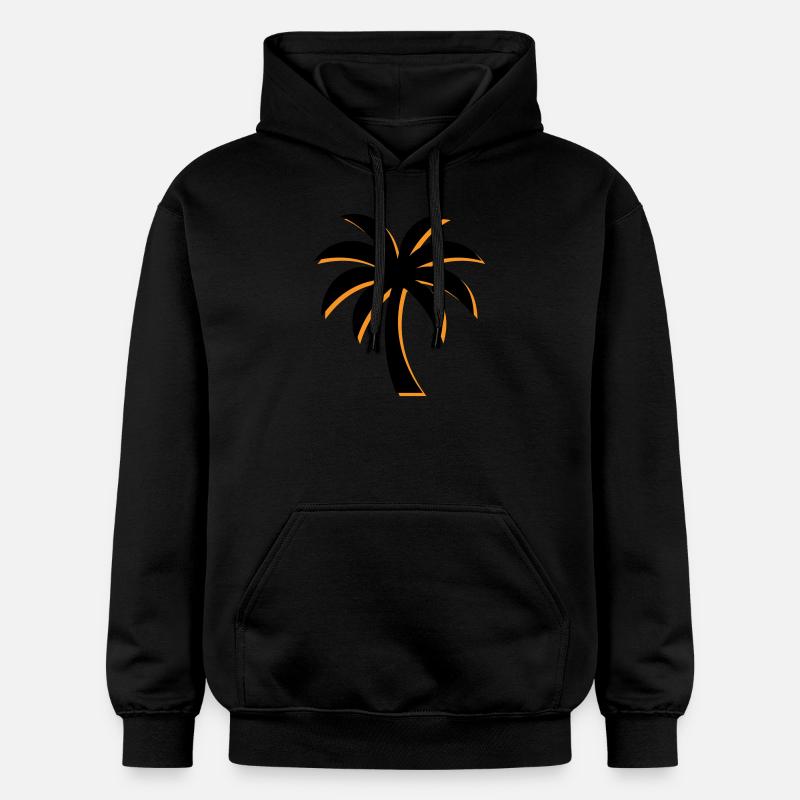 Icône de palmier - Sweat à capuche Softstyle® Gildan Unisexe - noir