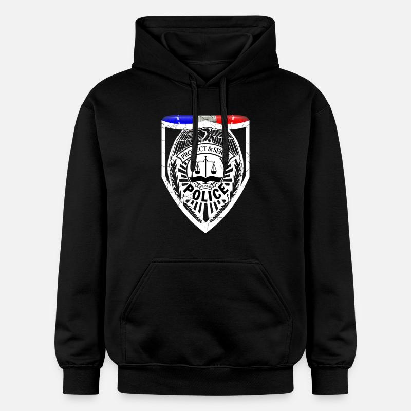 Policier - Sweat à capuche Softstyle® Gildan Unisexe - noir