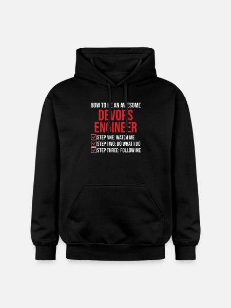 DevOps Engineer Motivation Quote T-Shirt - Gildan Unisex Softstyle® Midweight Hoodie - black