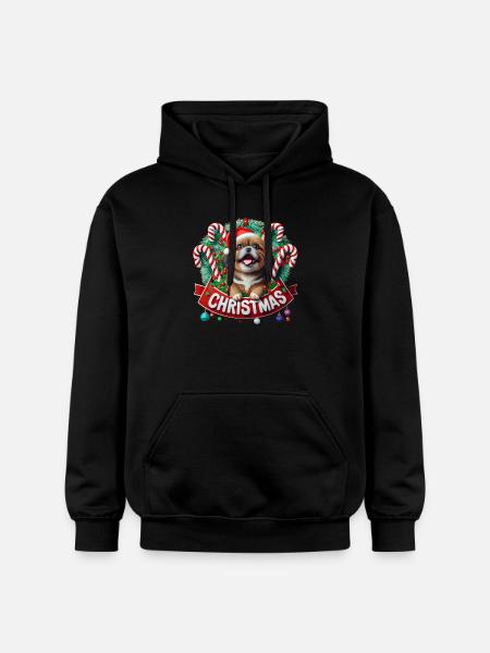 christmas Mignon petit chien - Sweat à capuche Softstyle® Gildan Unisexe - noir