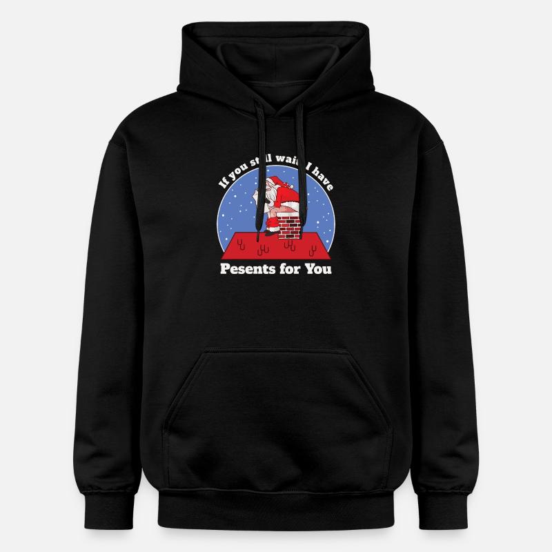 Père Noël drôle - Sweat à capuche Softstyle® Gildan Unisexe - noir