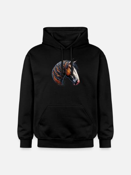 Cheval - Sweat à capuche Softstyle® Gildan Unisexe - noir