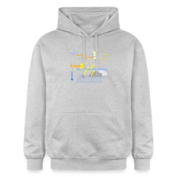 Stimmungsvoller Wetter- und Naturmotiv - Gildan Unisex Softstyle® Midweight Hoodie - Hellgrau meliert - Vorne - Liana (172cm) & Jaron (178cm)