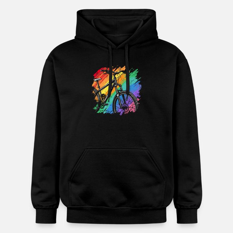 Impression d’art de vélo vibrant - Sweat à capuche Softstyle® Gildan Unisexe - noir