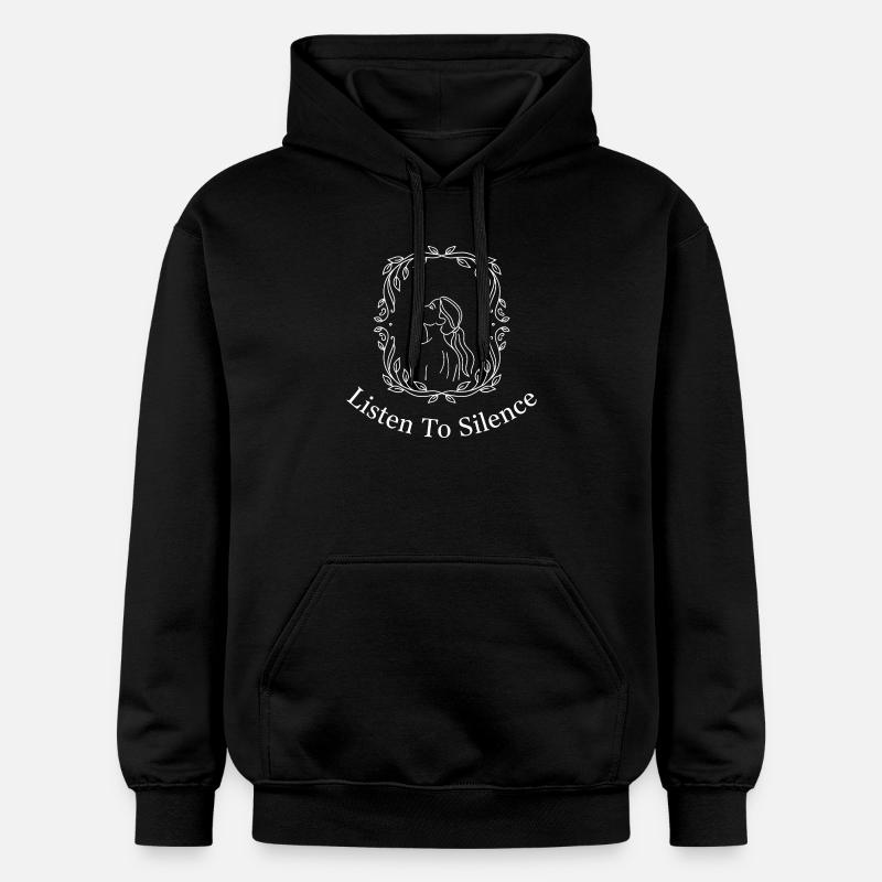 La voix du silence - Sweat à capuche Softstyle® Gildan Unisexe - noir
