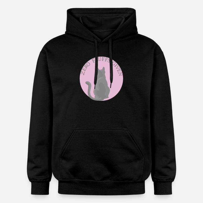 Katze mit Attitüde - Gildan Unisex Softstyle® Midweight Hoodie - Schwarz