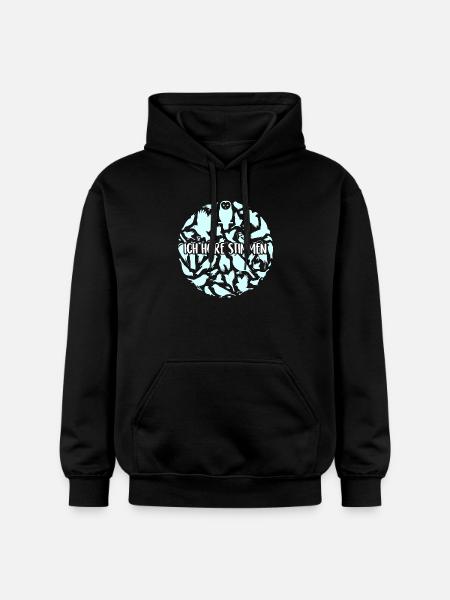 Vogelsilhouetten Vogelstimmen - Gildan Unisex Softstyle® Midweight Hoodie - Schwarz