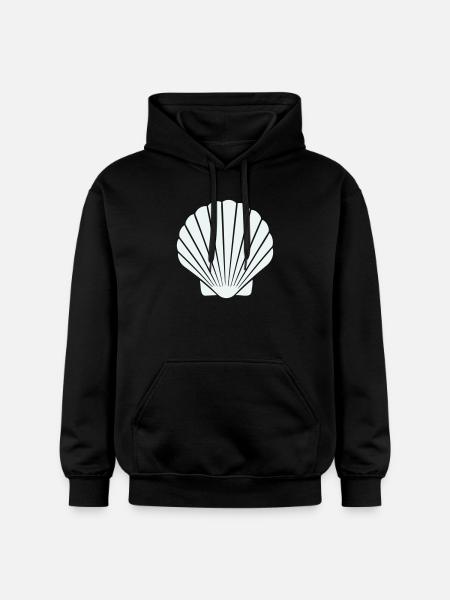 Geometric Shell Art - Gildan Unisex Softstyle® Midweight Hoodie - black