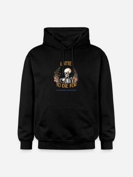 Latte to die for - Gildan Unisex Softstyle® Midweight Hoodie - black