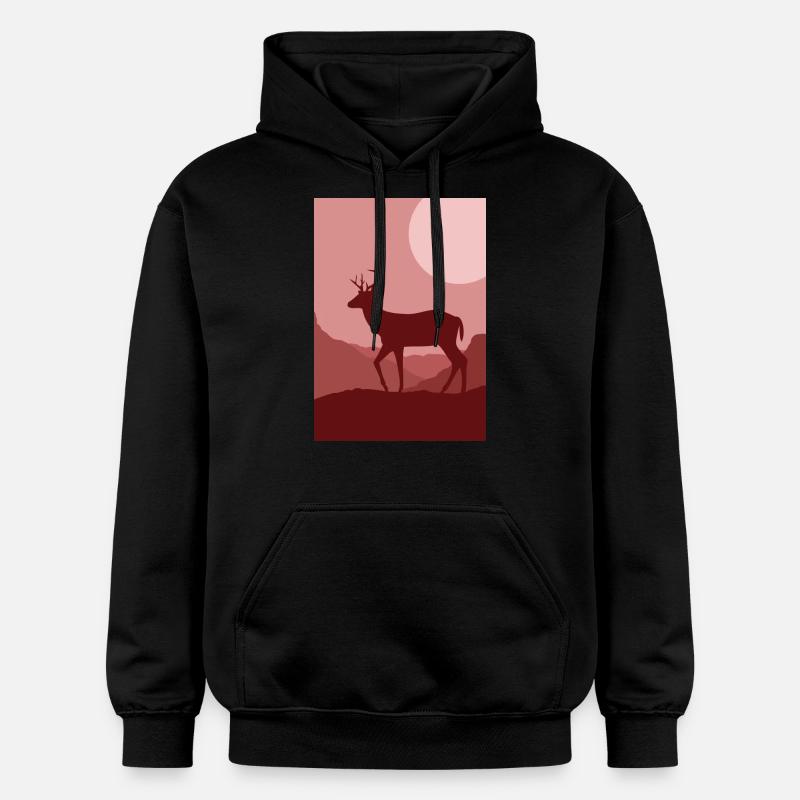 deerprint - Sweat à capuche Softstyle® Gildan Unisexe - noir
