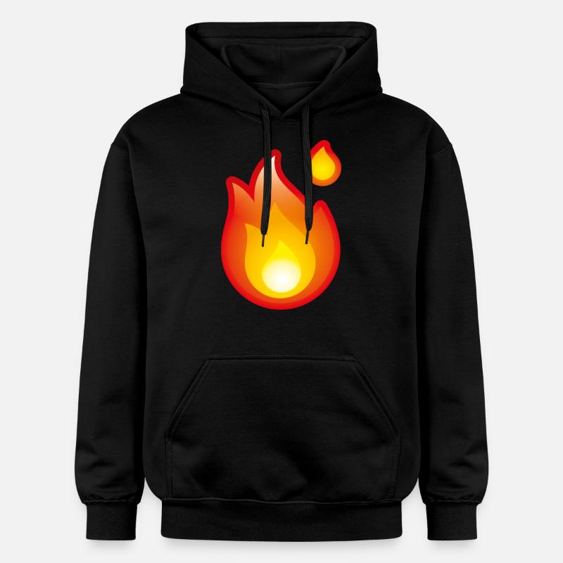 Smiley Fire - Sweat à capuche Softstyle® Gildan Unisexe - noir