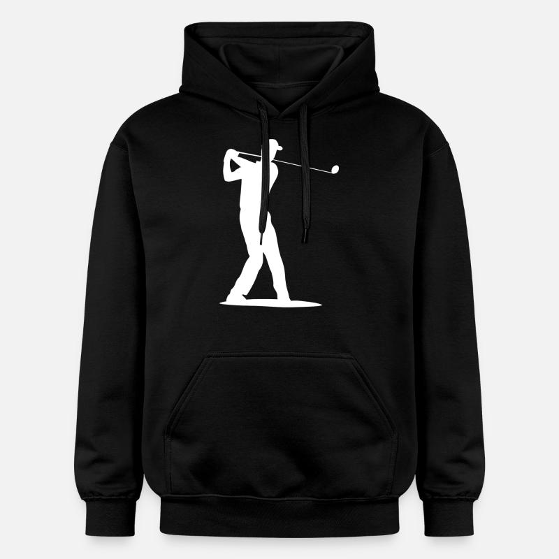 Silhouette de golfeur - Tee Golf - Sweat à capuche Softstyle® Gildan Unisexe - noir