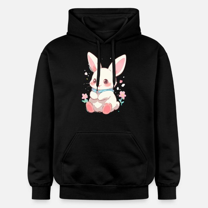 Lapin Pâques Sweet - Sweat à capuche Softstyle® Gildan Unisexe - noir