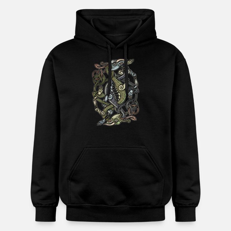 Dragons vikings - Sweat à capuche Softstyle® Gildan Unisexe - noir