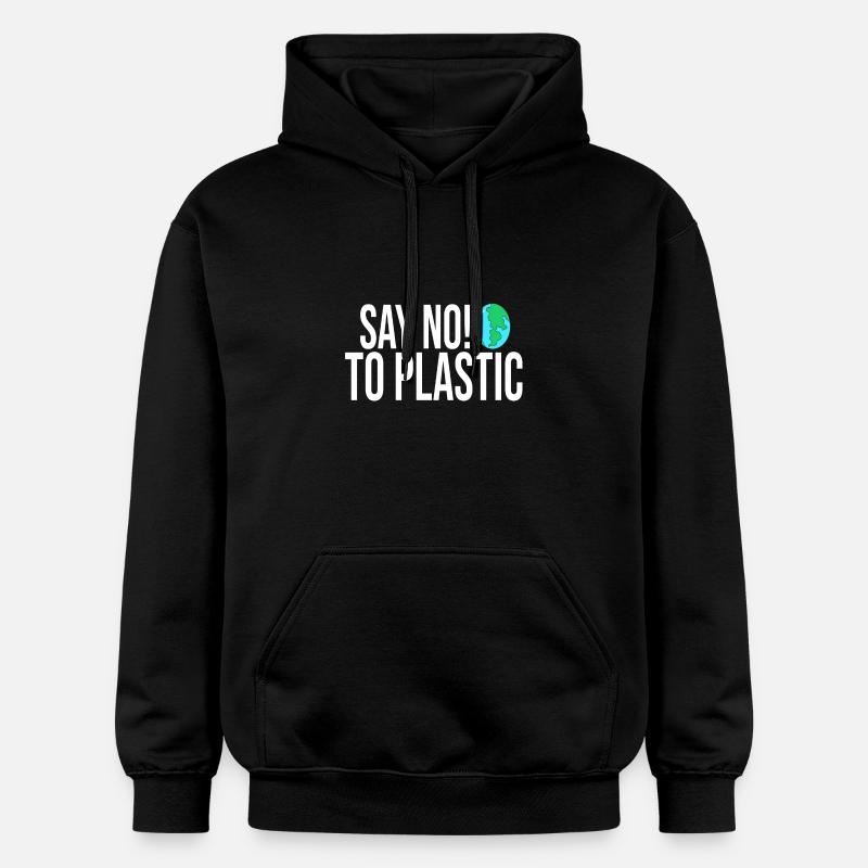 DITES NON AU PLASTIQUE - Sweat à capuche Softstyle® Gildan Unisexe - noir