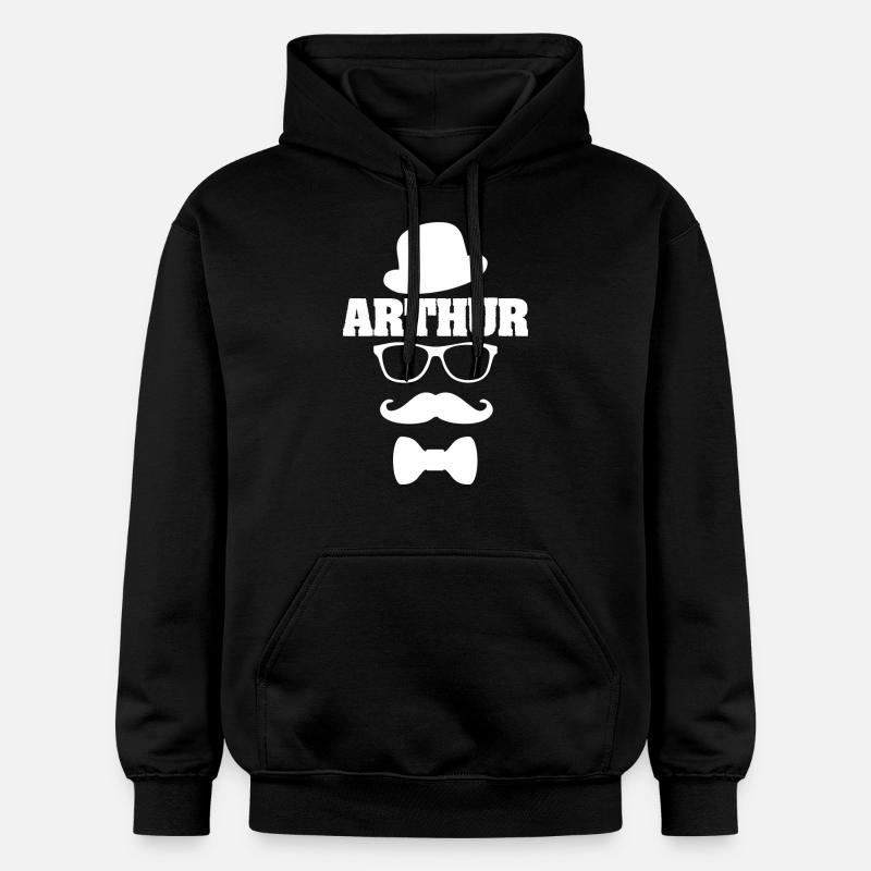 Prénom Arthur - Sweat à capuche Softstyle® Gildan Unisexe - noir