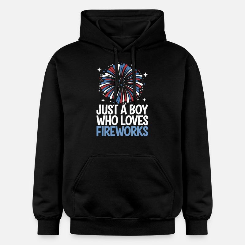 Pyrotechnie Feux d’artifice Pyrotechnie - Sweat à capuche Softstyle® Gildan Unisexe - noir