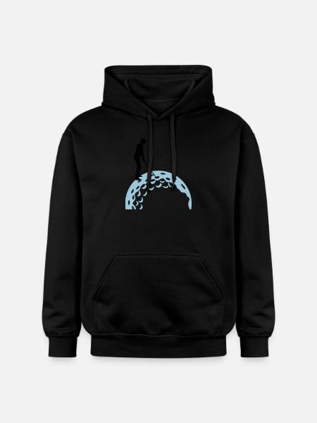 golfing (2c) - Gildan Unisex Softstyle® Midweight Hoodie - black