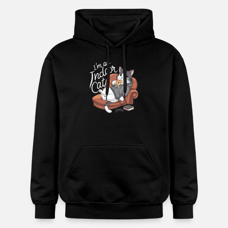 Chat d’intérieur - Sweat à capuche Softstyle® Gildan Unisexe - noir