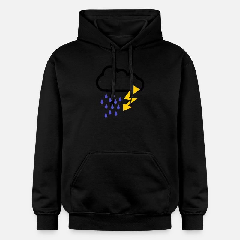 Orage - Temps - Flash - Sweat à capuche Softstyle® Gildan Unisexe - noir