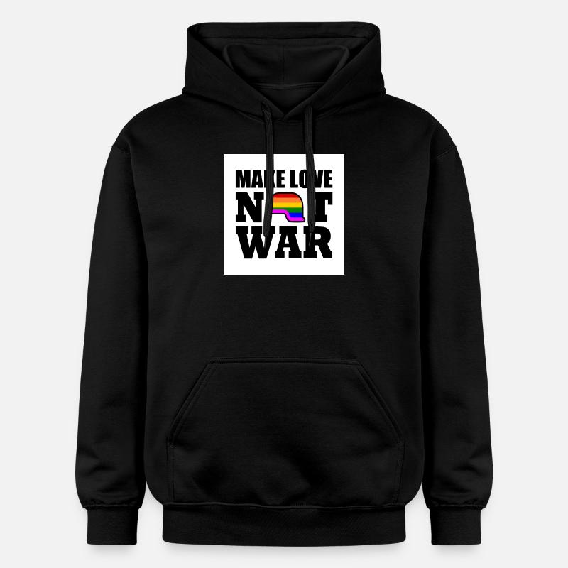 Make love not war - Sweat à capuche Softstyle® Gildan Unisexe - noir