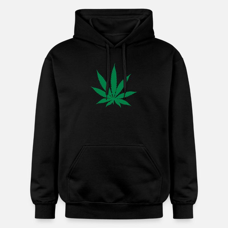 Cannabis - Marihuana - Herbe - Sweat à capuche Softstyle® Gildan Unisexe - noir