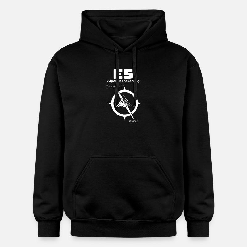 E5 Traversée des Alpes - Sweat à capuche Softstyle® Gildan Unisexe - noir