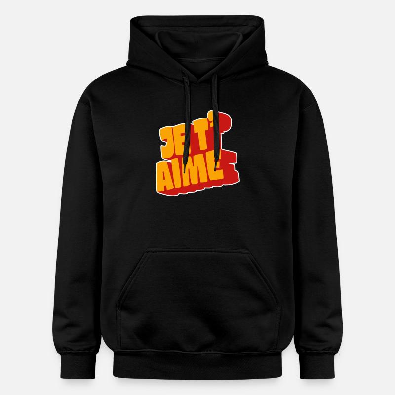 Je t’aime - Sweat à capuche Softstyle® Gildan Unisexe - noir