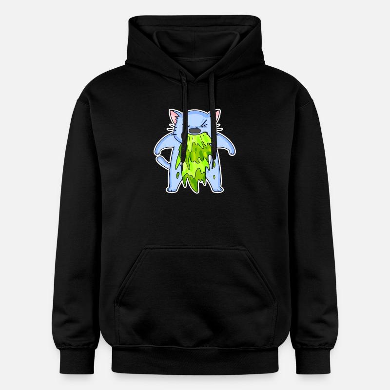 Chat vomissant vomi - Sweat à capuche Softstyle® Gildan Unisexe - noir