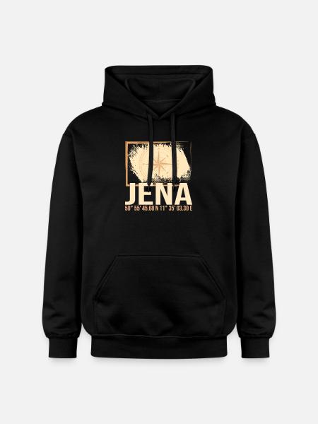 Jena Koordinaten - Gildan Unisex Softstyle® Midweight Hoodie - Schwarz