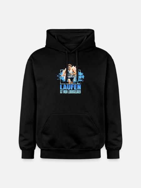 Laufen ist mein Lebenselixier - Gildan Unisex Softstyle® Midweight Hoodie - Schwarz