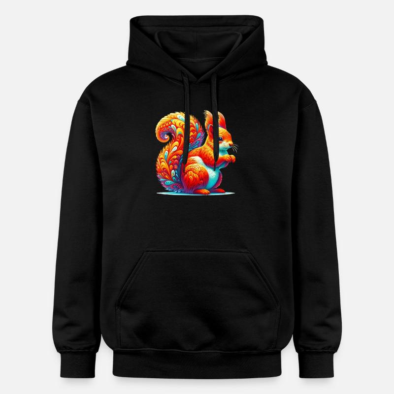 Écureuil - Sweat à capuche Softstyle® Gildan Unisexe - noir