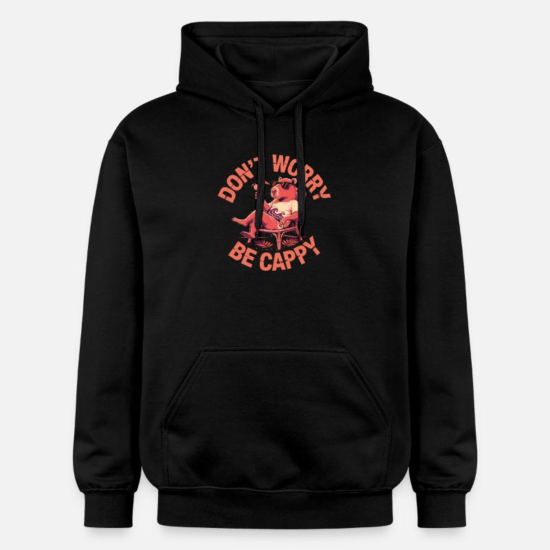 Capybara Cochon d’Inde Capybara - Sweat à capuche Softstyle® Gildan Unisexe - noir