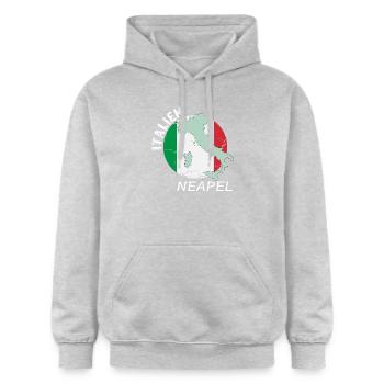 Neapel - Gildan Unisex Softstyle® Midweight Hoodie - Hellgrau meliert - Vorne - Liana (172cm) & Jaron (178cm)