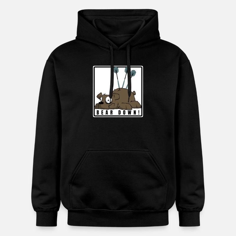 Drôle de fléchettes motif comique. POURSUIVEZ ! - Sweat à capuche Softstyle® Gildan Unisexe - noir