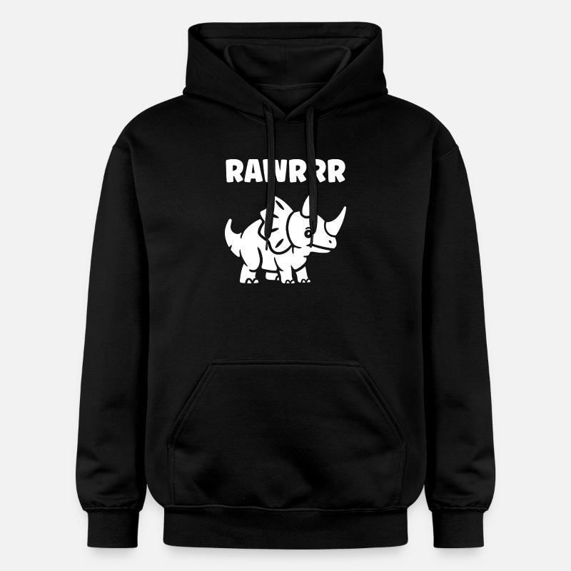 Mignon Petit dinosaure - Sweat à capuche Softstyle® Gildan Unisexe - noir