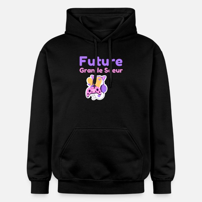 Future Grande Sœur Gamer - Sweat à capuche Softstyle® Gildan Unisexe - noir