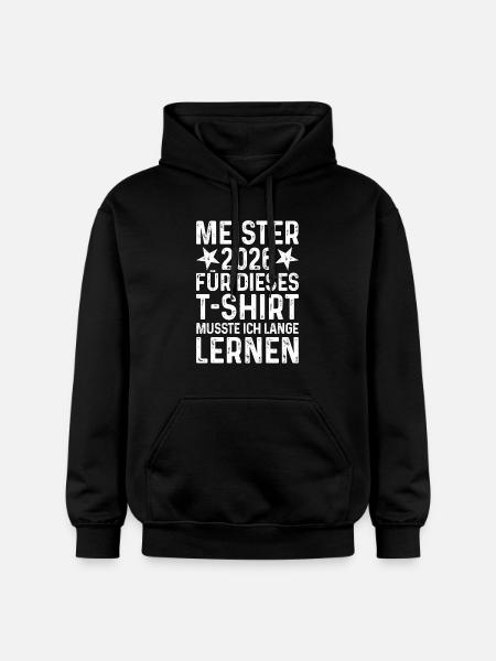 Master 2026 T-Shirt Saying Long Learning - Gildan Unisex Softstyle® Midweight Hoodie - black