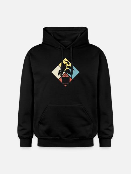 Retro Plant Lover Plants Succulents - Gildan Unisex Softstyle® Midweight Hoodie - black