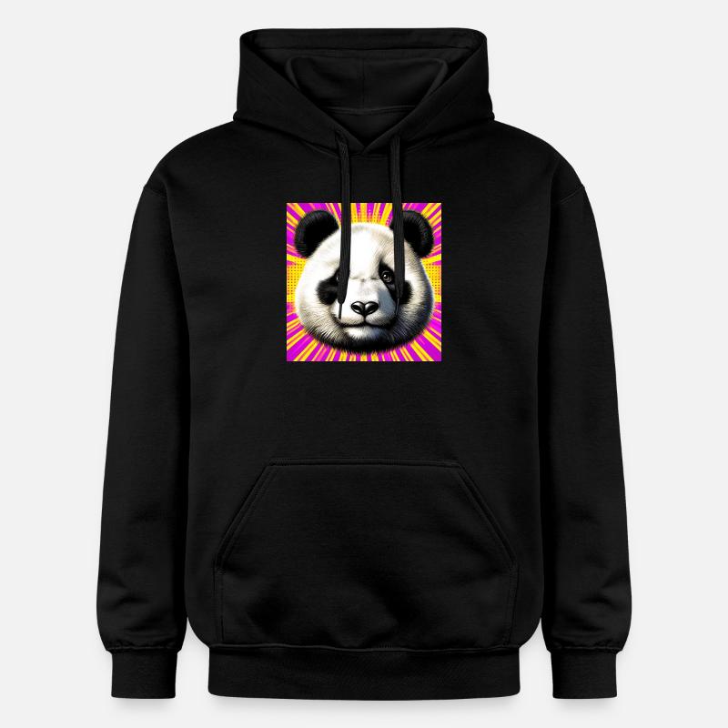 panda - Sweat à capuche Softstyle® Gildan Unisexe - noir